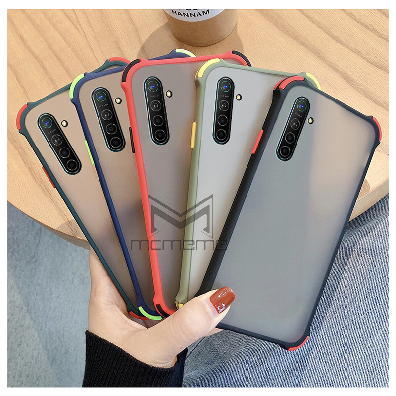 Ốp điện thoại mặt nhám chống sốc 4 góc cho OPPO Realme 5 6 Pro C12 C15 C3 C11 5i 5s 6i