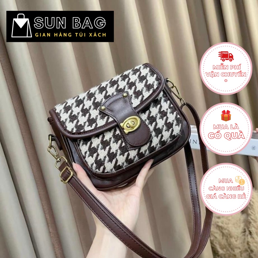 Túi xách nữ đeo chéo, túi đi chơi, đi học, da cao cấp size 20cm SB061