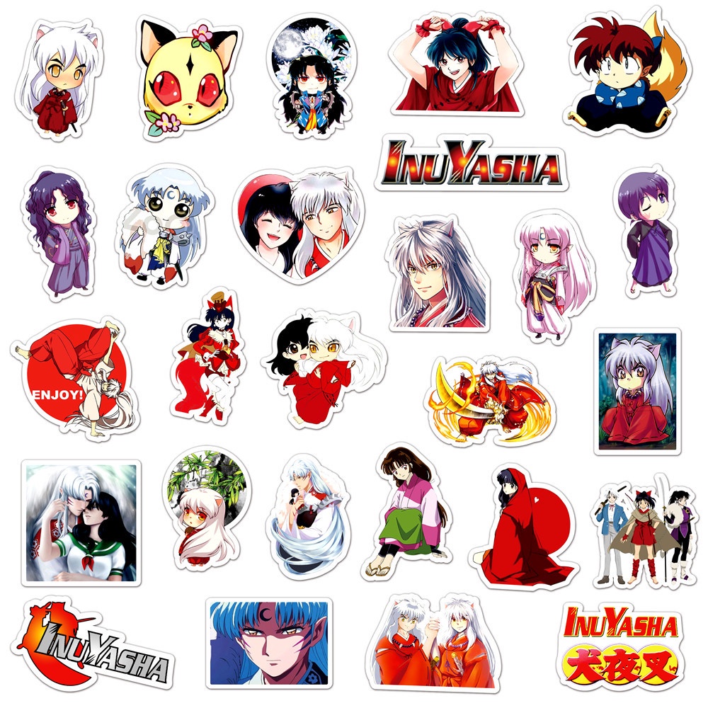 [50 Hình] Hình dán sticker Khuyển Dạ Xoa InuYasha Anime nhật bản - DB.148