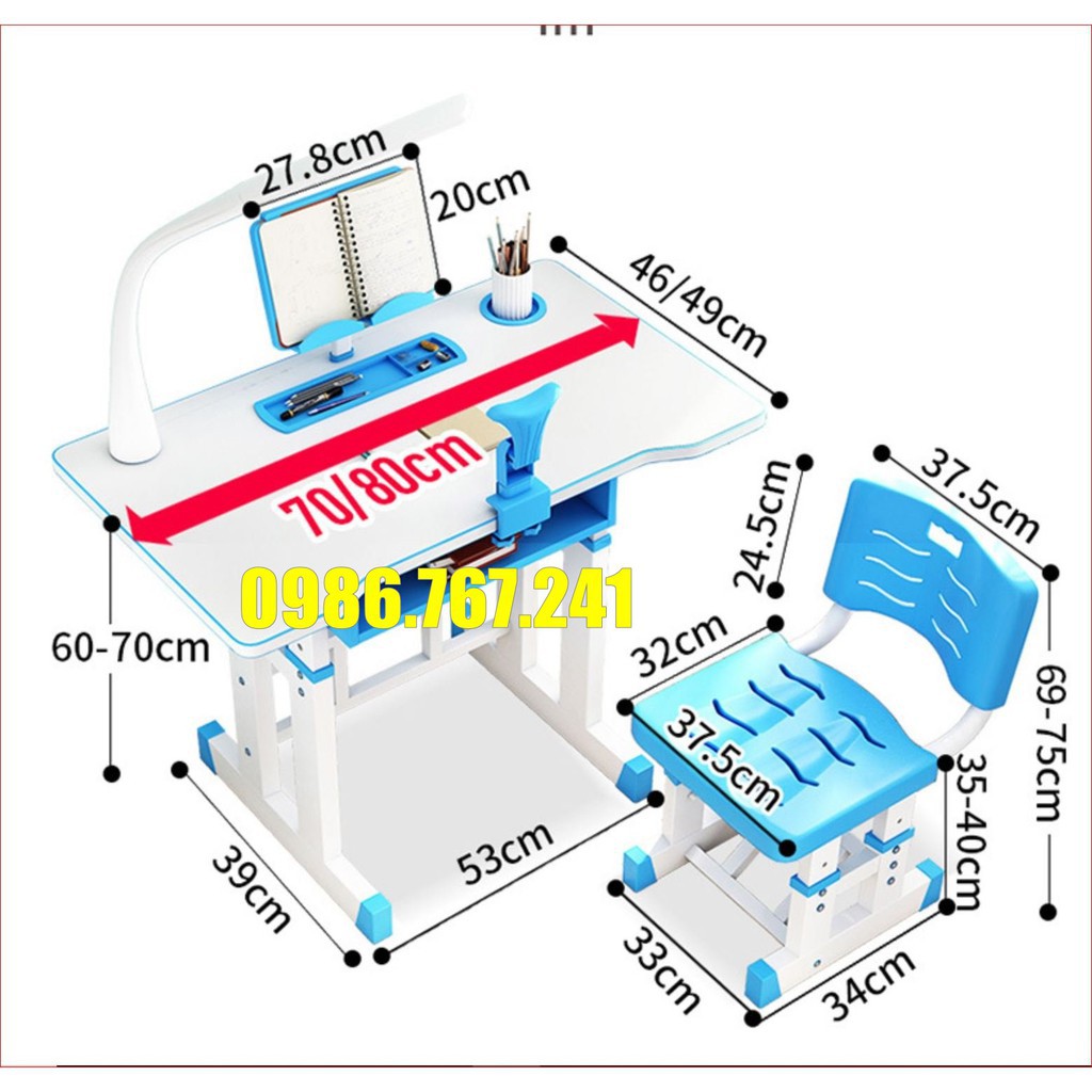 Bàn học siêu bền chắc chắn chân sắt ,mặt bàn làm bằng gỗ cho bé | BigBuy360 - bigbuy360.vn