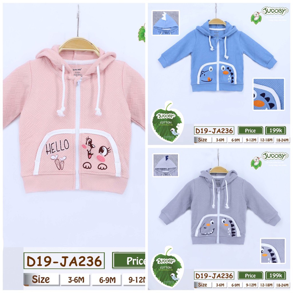 ✔️ Áo khoác có mũ Judoby (6-24m) JA236 - Babystore