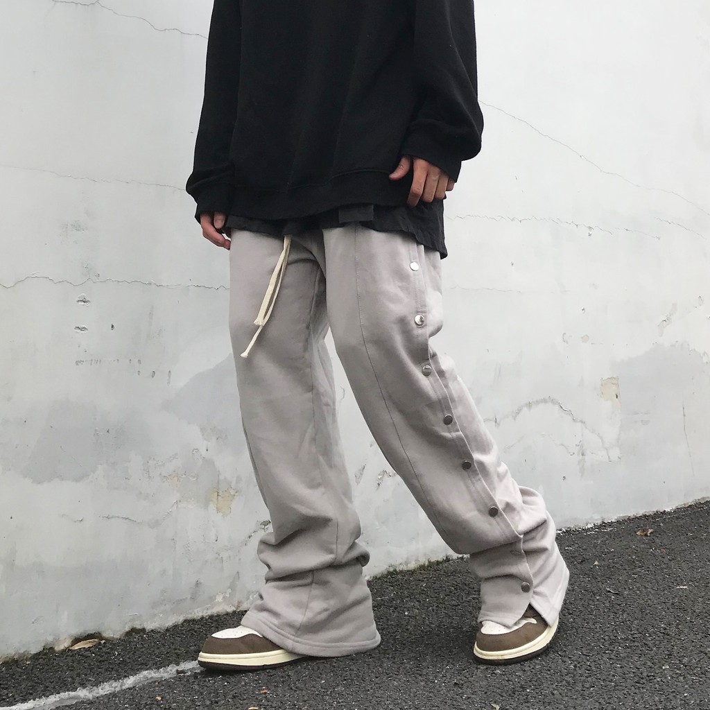 Quần thể thao nam ống rộng khuy nút-2 màu ĐEN/XÁM - BOX SHOP 333 | BigBuy360 - bigbuy360.vn