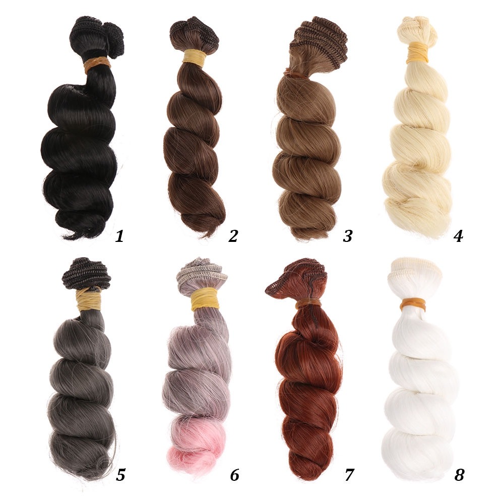 Tóc giả 15*100cm chịu nhiệt độ cao cho búp bê 1/6 1/4 1/3