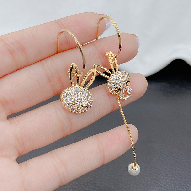 Bông Tai Hình Thỏ Dễ Thương Phong Cách Hàn Quốc