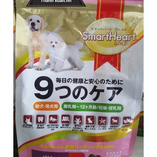[Mã PET1505 giảm 8% đơn 250K] (FREESHIP99K) Thức ăn cho chó con POODLE Smart Heart Gold nhật bản dưới 12 tháng tuổi