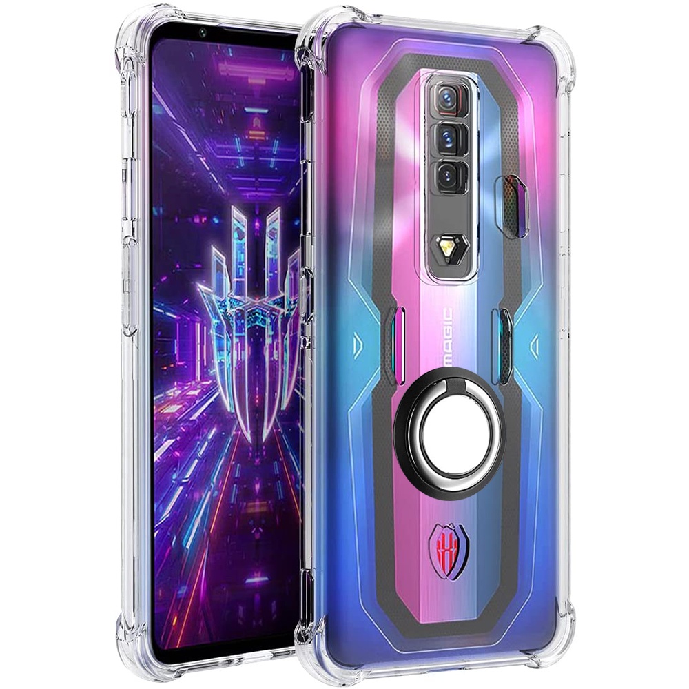 Ốp Điện Thoại Trong Suốt Chống Sốc Kèm Móc Xỏ Ngón Cho Red Magic7 NX679J ZTE Nubia Red Magic 7 Pro NX709J