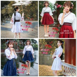 💥 SẴN 💥 Hán phục cách tân Bỉ Ngạn hoa có sẵn hán phục cổ trang bỉ ngạn shop