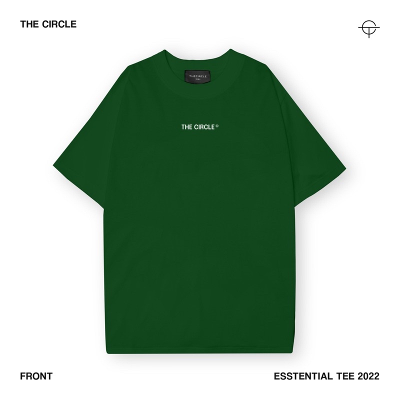 Áo Thun Xanh Lá Unisex THE CIRCLE phối màu trendy in silicon nổi