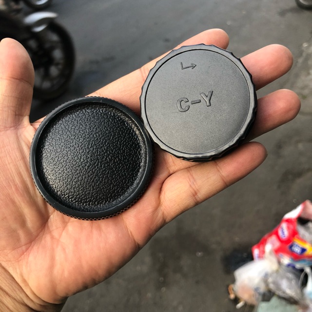 Bộ Cap (nắp) Body + Cap Đuôi Lens Máy Ảnh Phim Contax Yashica Ngàm CY