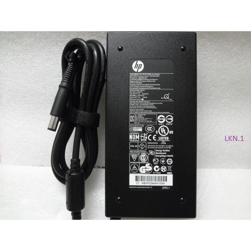 Sạc Laptop HP 19.5V 7.7A (150w) Slim hàng chính hãng ZIN Cao cấp   8570w 8560w 8540w Hàng ZIN Cao Cấp (Adapter HP 150w)