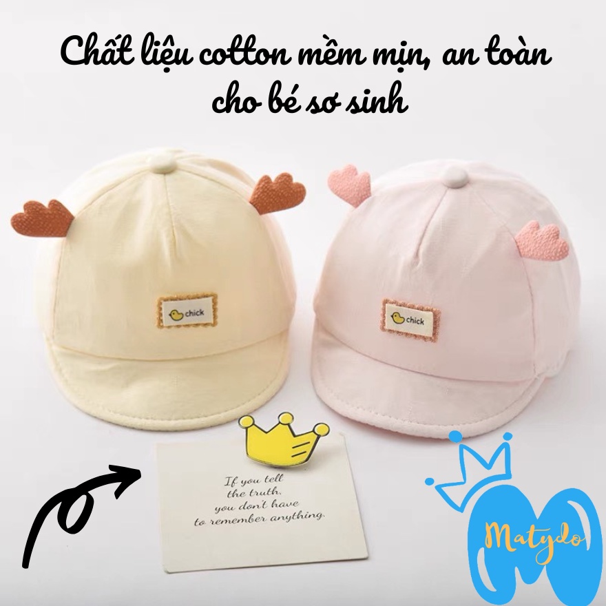 Mũ cho bé sơ sinh hình gà CHICK nón trẻ em bé trai bé gái mềm mại đáng yêu từ 0 đến 12 tháng phụ kiện trẻ em MSS03