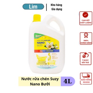 Nước Rửa Chén Bát Suzy Nano Bưởi 4L, Thành Phần Hữu Cơ Chất Lượng Nhật Bản_Tạp Hóa Nhà Lim