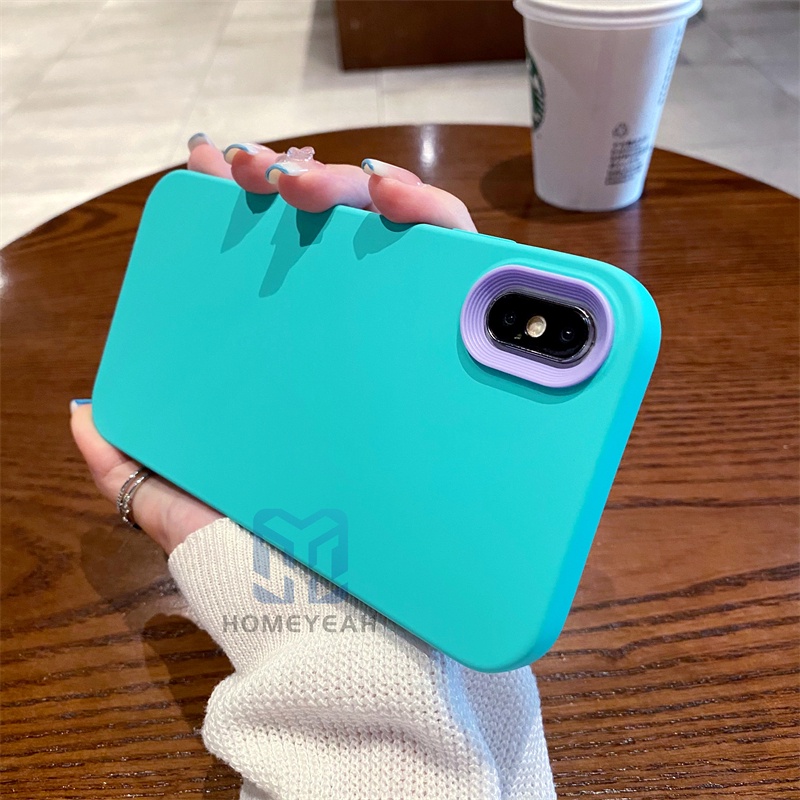 Ốp Điện Thoại Silicon Mềm Chống Sốc Chống Dấu Vân Tay Màu Macaron Cho iPhone X XR Xs Max 11 Pro Max 12 ipX ip11