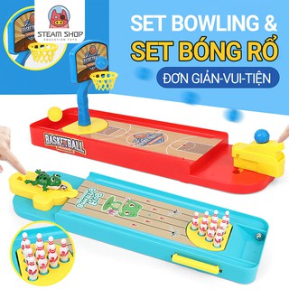 [VIDEO ẢNH THẬT] Set Đồ Chơi Bowling, Bóng Rổ Cho Bé Phát Triển Tư Duy, Hình Học