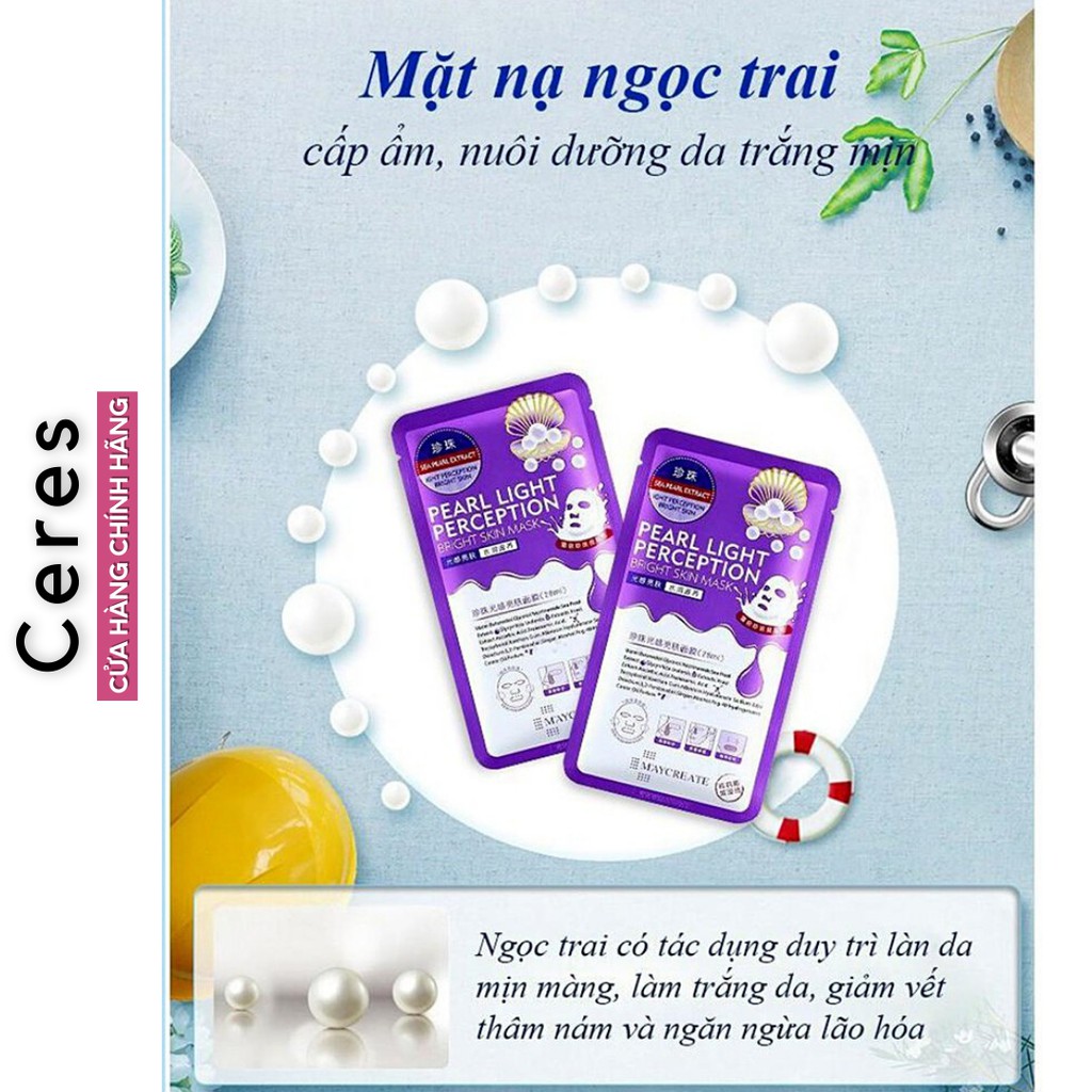 Mặt nạ giấy ha maycreate mask dưỡng ẩm trắng sáng da 28ml | BigBuy360 - bigbuy360.vn