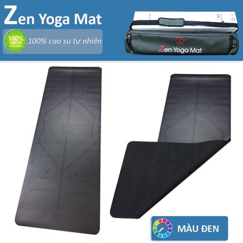 Thảm yoga định tuyến Zen Yoga Mat 100% cao su tự nhiên &amp; PU sinh thái(tặng túi thời trang cao cấp)