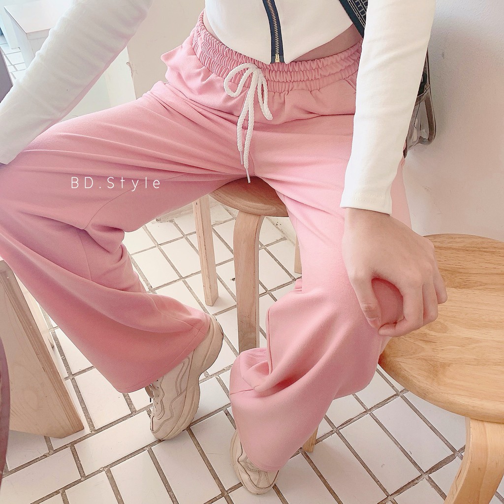 ] Quần Ống Suông Chất Nỉ Basic Form Rộng Culottes Siêu Xinh 💗