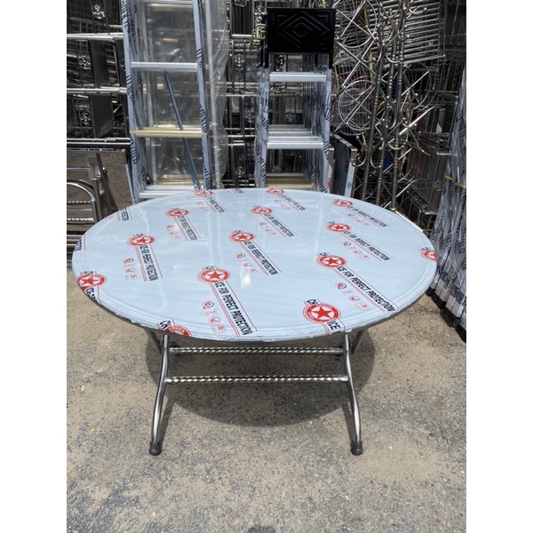 Bàn inox tròn 1m2 cao 75cm 12 người ngồi inox 100% giá tại xưởng sản xuất siêu bền