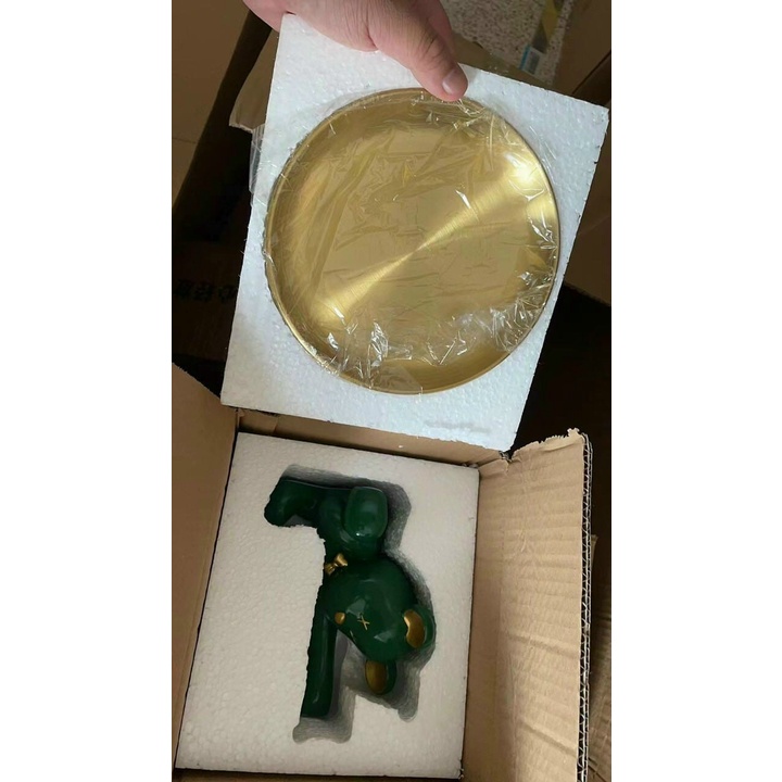 Chú gấu bê khay,để bàn đựng hoa quả