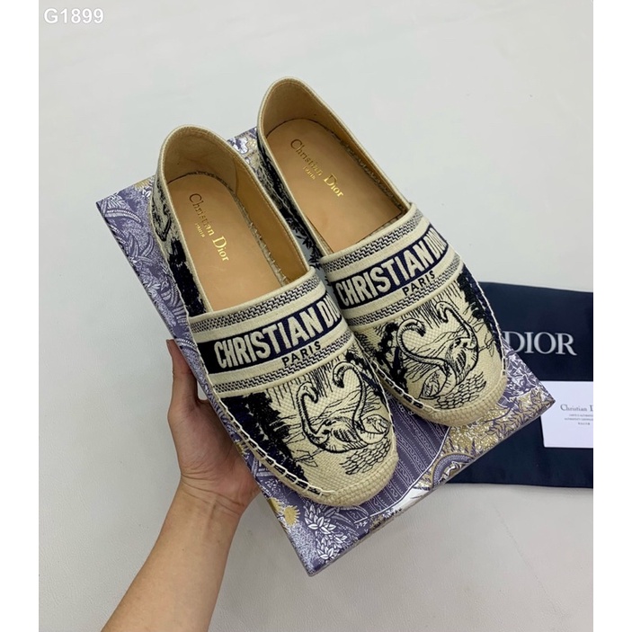 Giày slip on nam 𝔻𝕚𝕠𝕣 đế cói sɪêᴜ ᴄấᴘ fullbox