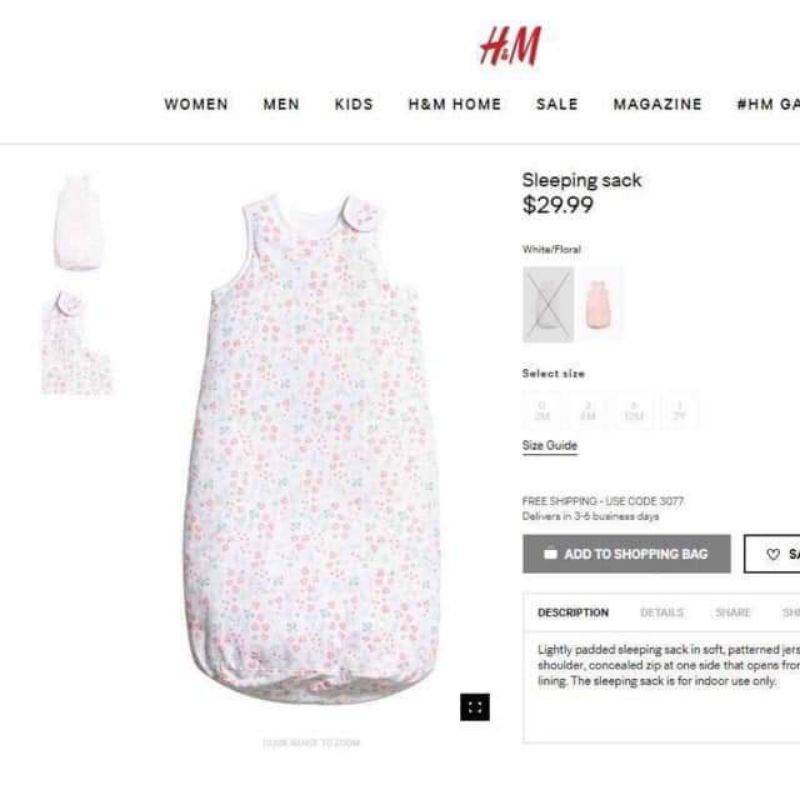 TÚI NGỦ H&M, TU...BÉ TRAI BÉ GÁI
