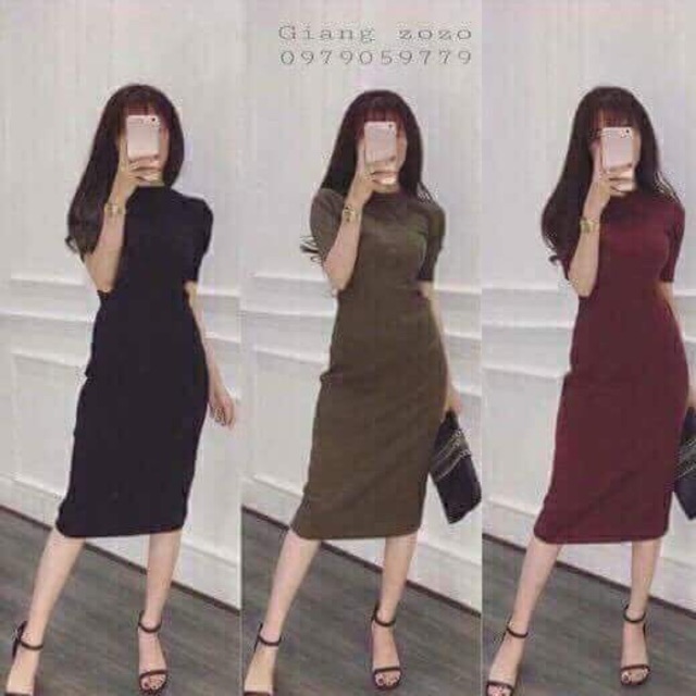 Váy body ngắn tay cực đẹp