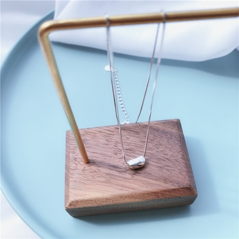 Dây Chuyền Mạ Bạc 925 Hình Hạt Đậu Thời Trang Cho Nữ