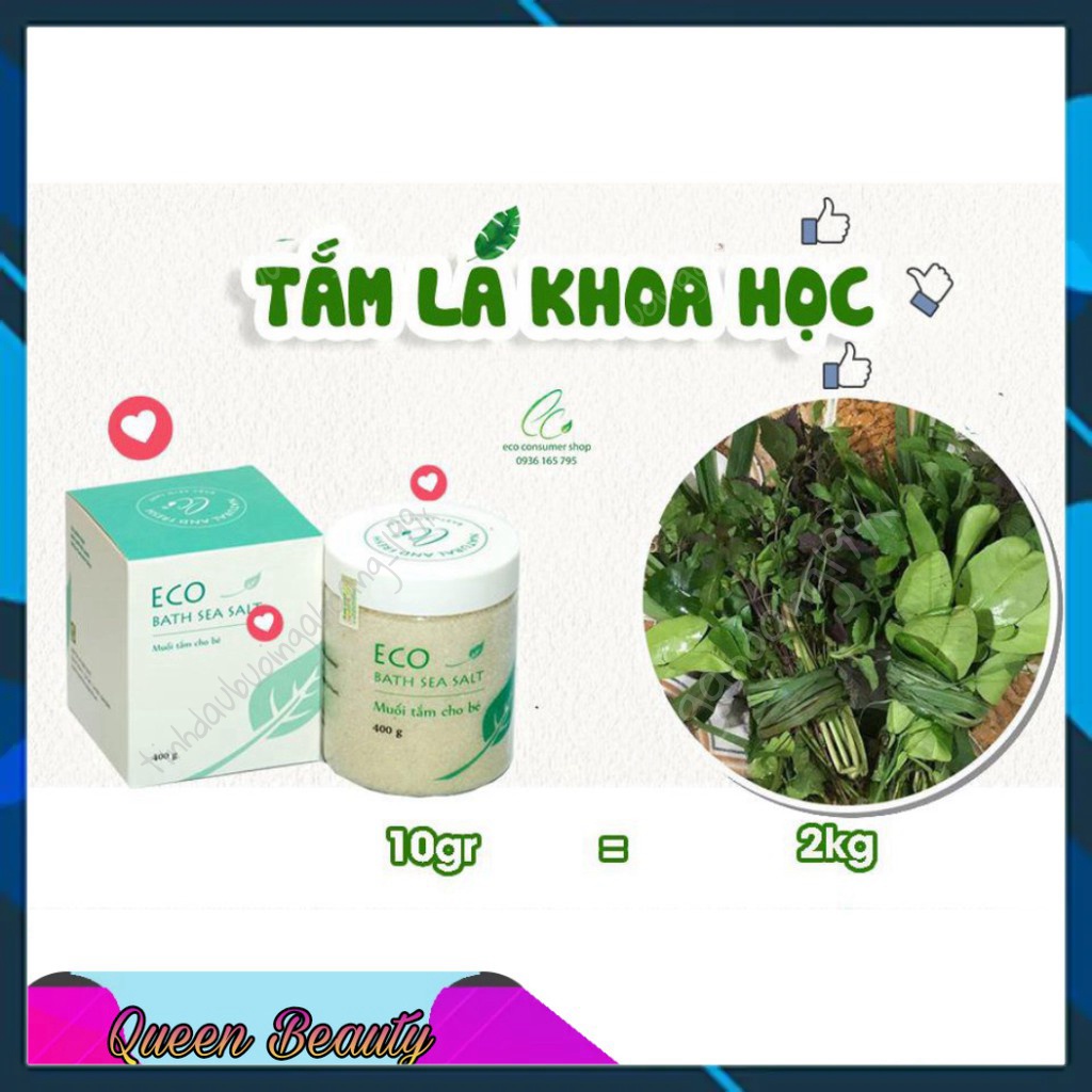 MUỐI TẮM BÉ Eco 200G - Muối tắm bé sinh dược- Muối tắm Eco hết rôm sảy mề đay -  Muối tắm bé thảo dược hết dị ứng