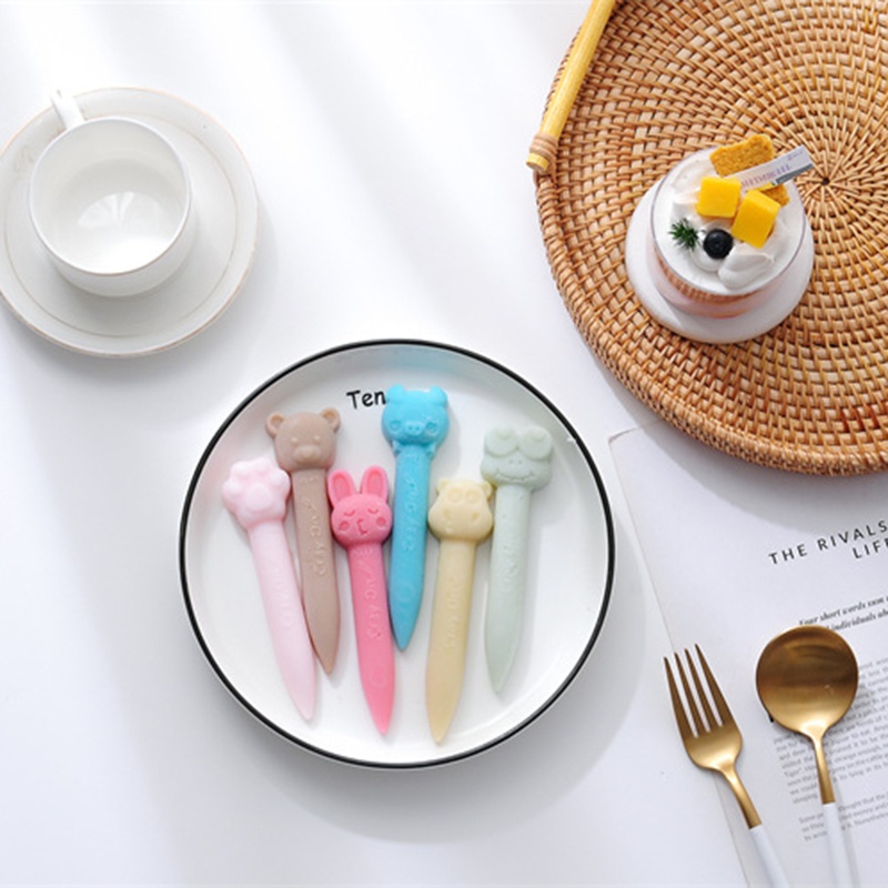 Khuôn Silicon Hình Động Vật Hoạt Hình Đáng Yêu Làm Kẹp Ngón Tay Cho Bé