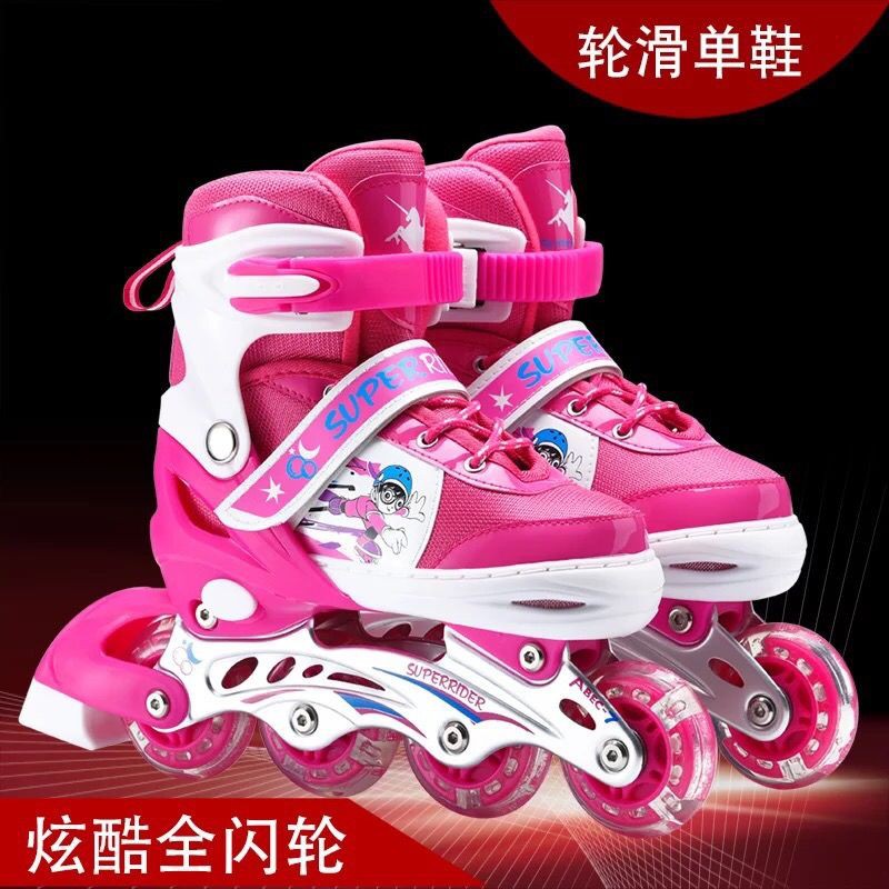 Paladin skates Giày trượt patin có thể điều chỉnh dành cho trẻ em đầy đủ các loại nội tuyến nhấp nháy bé trai và