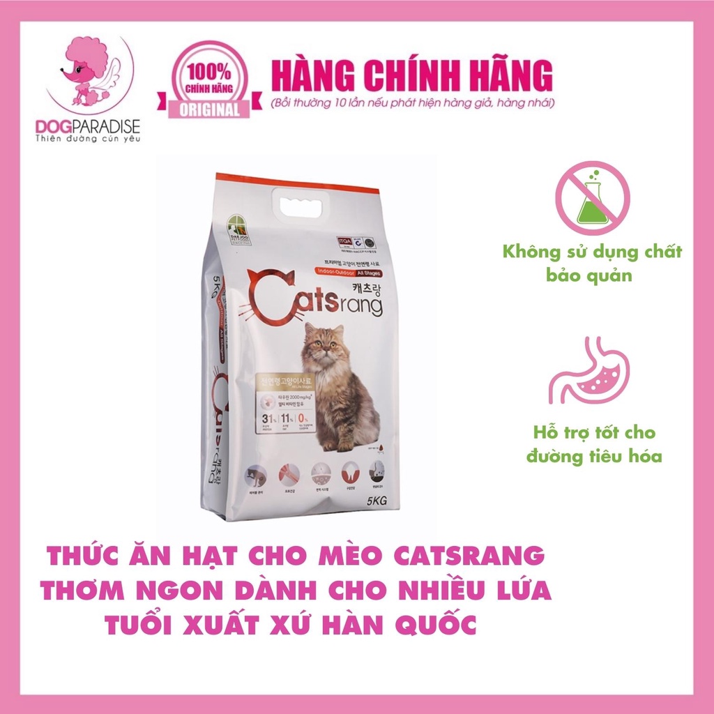 Thức ăn hạt cho mèo Catsrang thơm ngon dành cho nhiều lứa tuổi xuất xứ Hàn Quốc 400gr - Dog Paradise