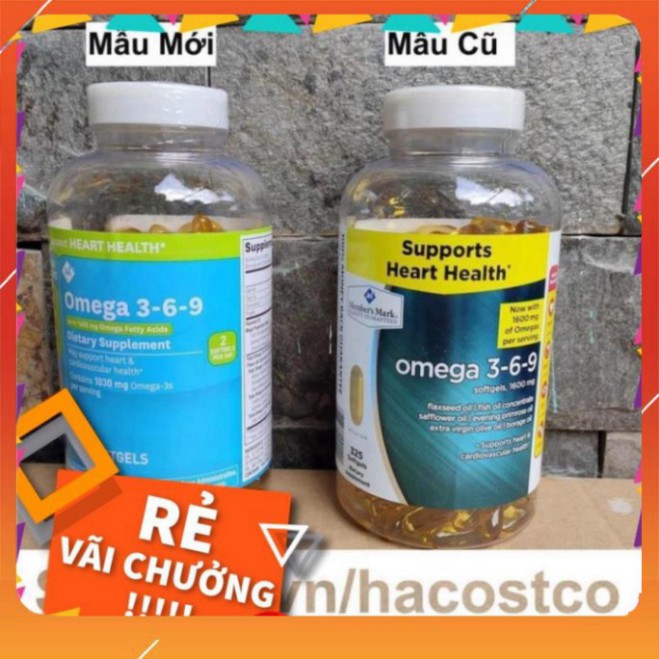 CỦ XẢ CỦ XẢ ( KIBO ) Viên uống Member's Mark Omega 3-6-9 Supports Heart Health 325 viên của Mỹ omega 369 CỦ XẢ CỦ XẢ