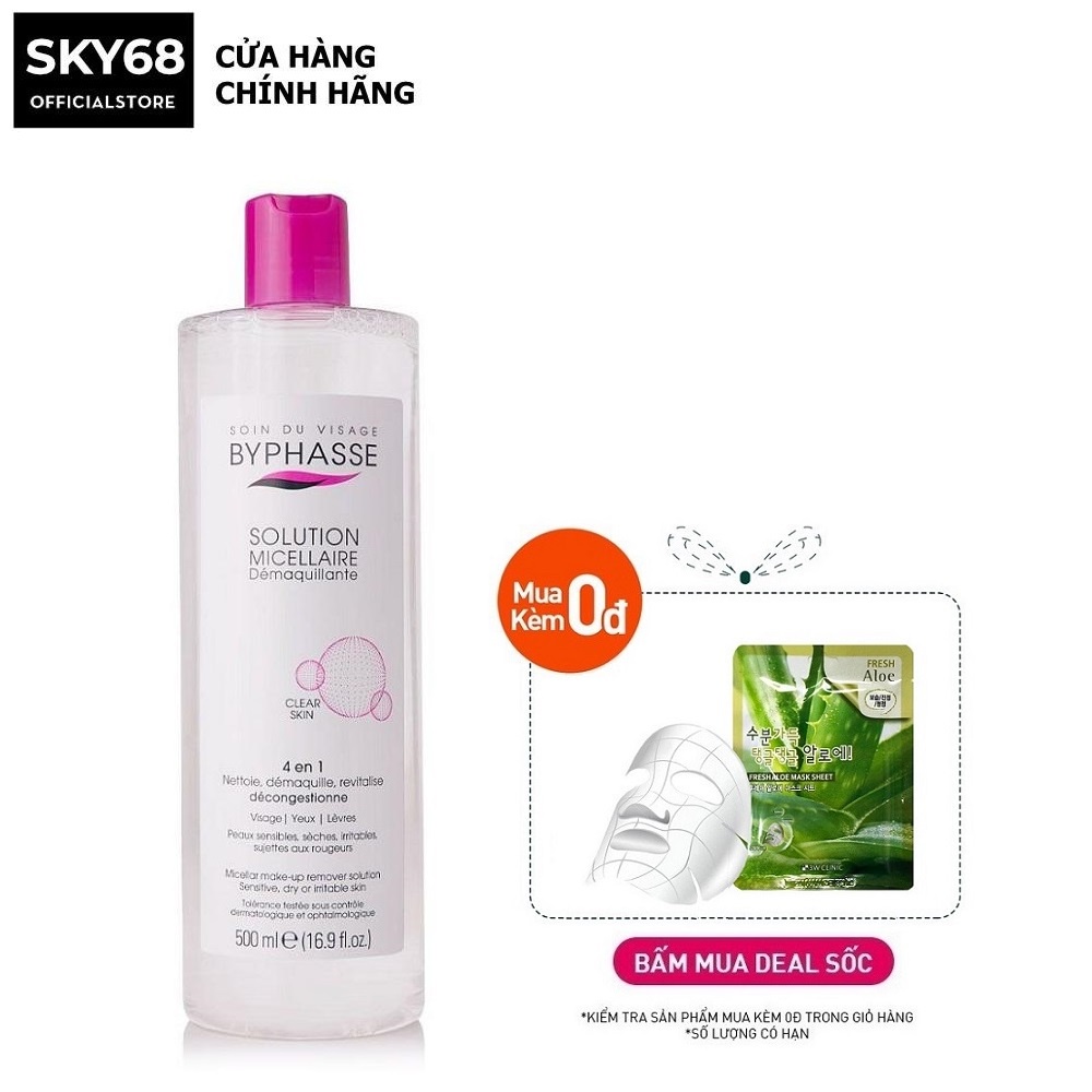 [Mã FMCGMALL -8% đơn 250K] Nước Tẩy Trang Byphasse Solution Micerallaire Face 500ml | BigBuy360 - bigbuy360.vn