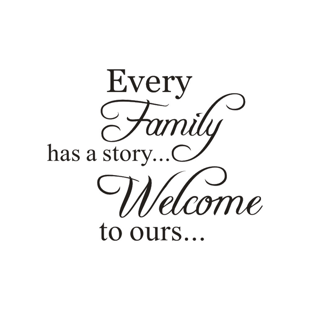 Tranh Dán Tường Trang Trí Chữ Every Family Has A Story