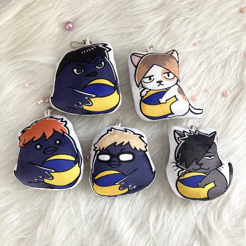 Gấu nhồi bông họa tiết nhân vật hoạt hình Haikyuu kích thước 10cm/34cm