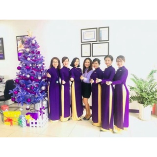 🌼Vải trơn lụa áo dài tím huế đồng phục