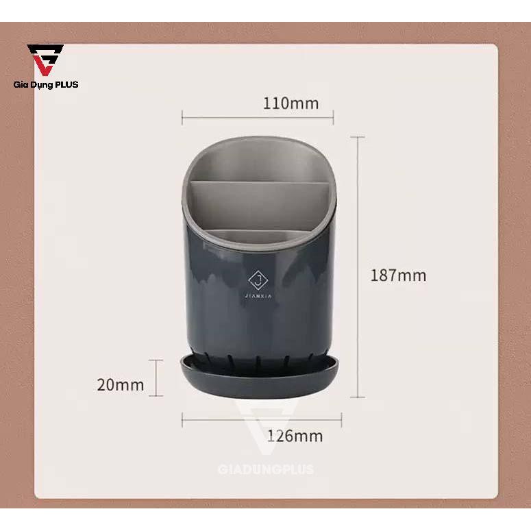 Ống đựng đũa đặt bàn thông minh có khay hứng nước, nhựa ABS cao cấp JIANXIA (JX-014)