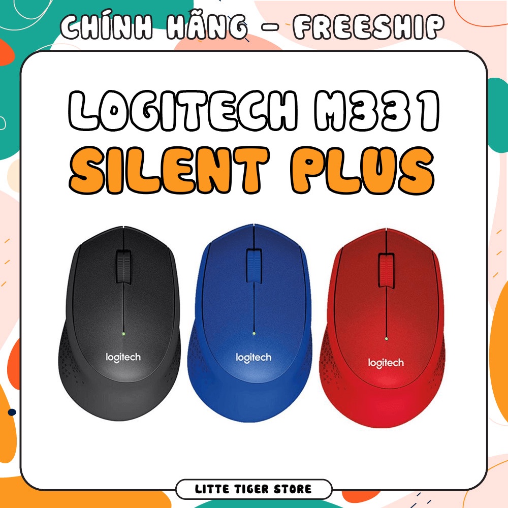 ✅ Chuột Không Dây LOGITECH M331 Silent Plus - Chuột yên tĩnh không phát ra click - Hàng Chính Hãng Bảo hành 24 tháng