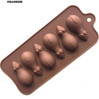 6 Cavities Mouse Silicone Cake Pudding Jelly Mold Chocolate DIY