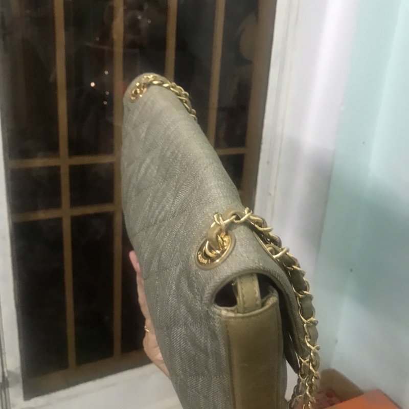 Túi si hiệu size 30 hàng si tuyển phối da và vải tình trạng 98%