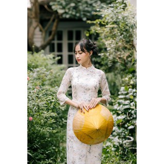 MINX - Áo Dài Chiffon Thêu Đính Hạt