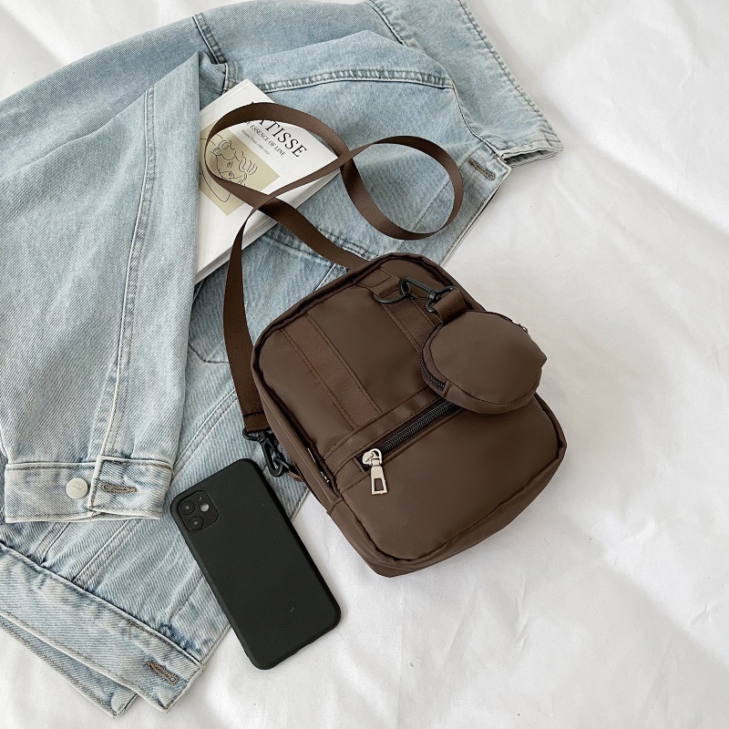 Túi Đeo Chéo Nhỏ Bằng Nylon Phong Cách Vintage Có Thể Tái Sử Dụng Dành Cho Nữ