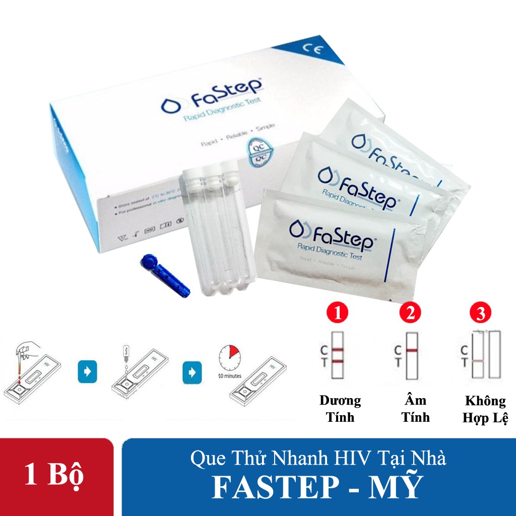 Que Thử HIV tại nhà – Bộ test HIV FASTEP từ MỸ dễ làm, chính xác đến 99,99% - Giao Hàng Bí Mật