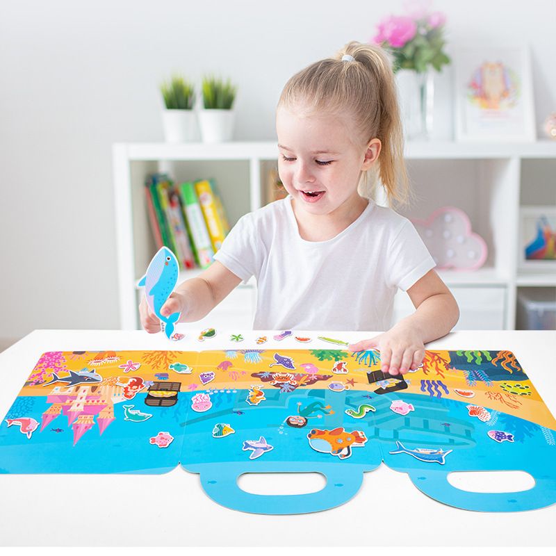 Sách bóc dán sticker khổng lồ bằng nam châm từ tính, sticker có thể bóc ra dán lại mãi mãi