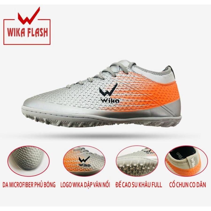 Giày Bóng Đá WIKA Chính Hãng Da Phủ PU Cao Cấp Chống Bong Tróc, Đế Mềm Dẻo, Đinh Bám Sân 2017 PU-3