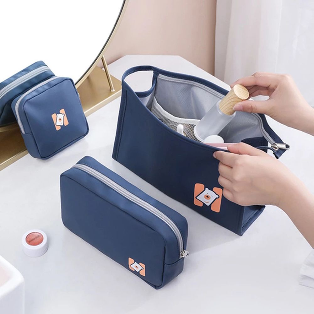 Túi Đựng Đồ Trang Điểm Bằng Da Pu Chống Thấm Nước In Họa Tiết Hoạt Hình Đa Năng Cho Nữ