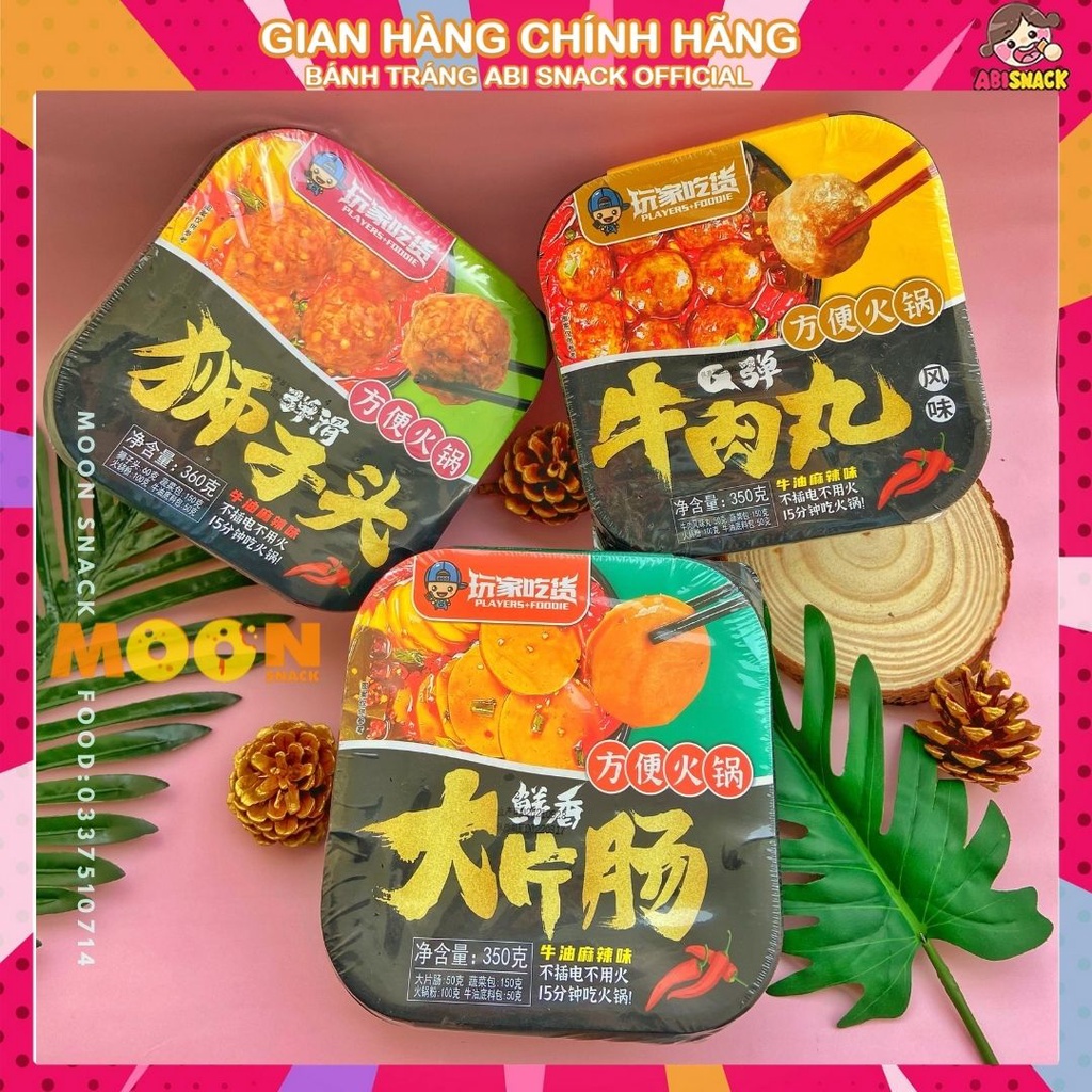 Lẩu tự sôi thần kì hãng Players Foodie 3 vị hộp vuông 360g