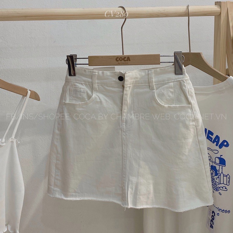 [CV289]🌐 Chân váy bò tôn dáng có lót quần vải mềm co giãn (Có sẵn/ảnh thật) | BigBuy360 - bigbuy360.vn