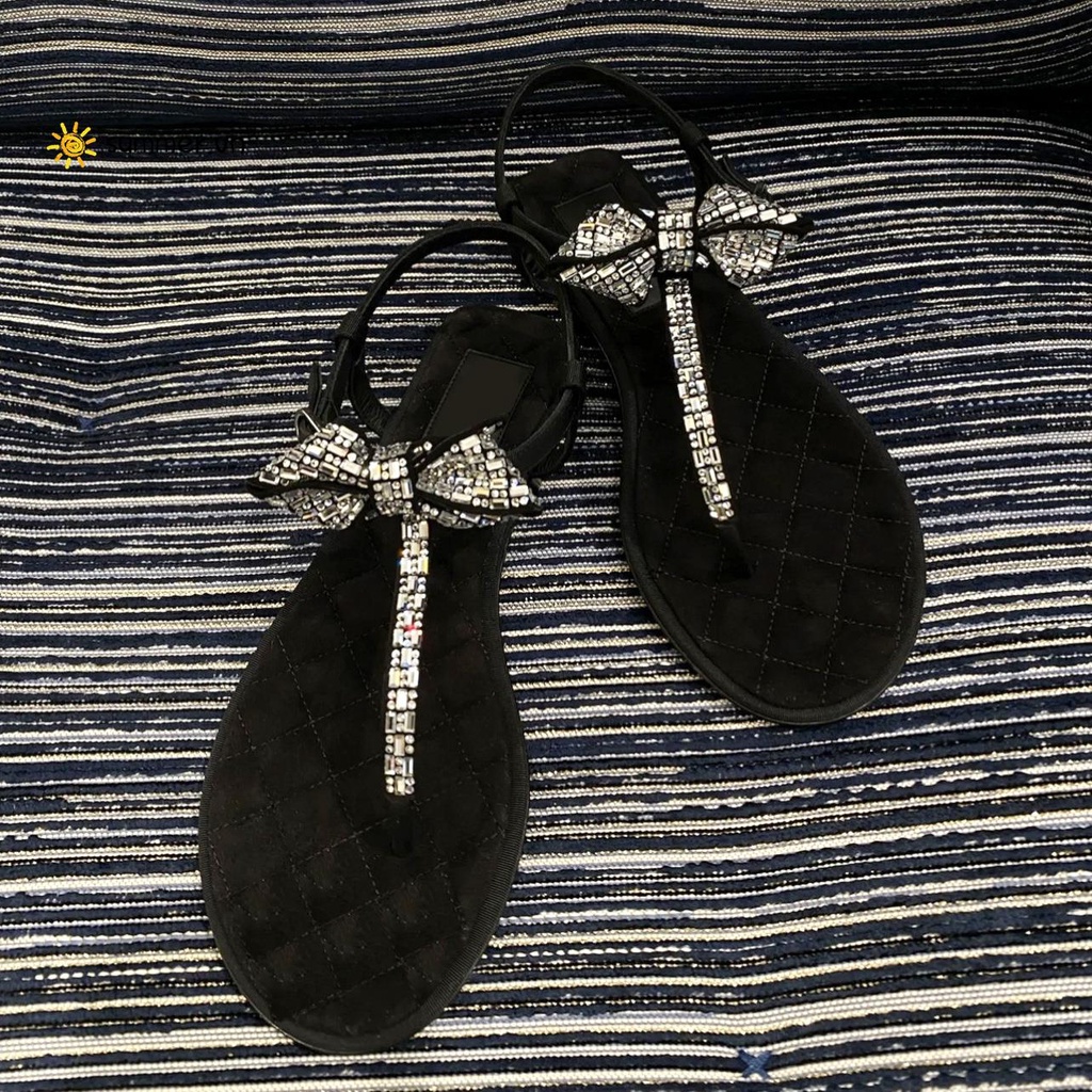 Giày Sandal Đế Dày Đính Đá Thời Trang Mùa Hè 2022