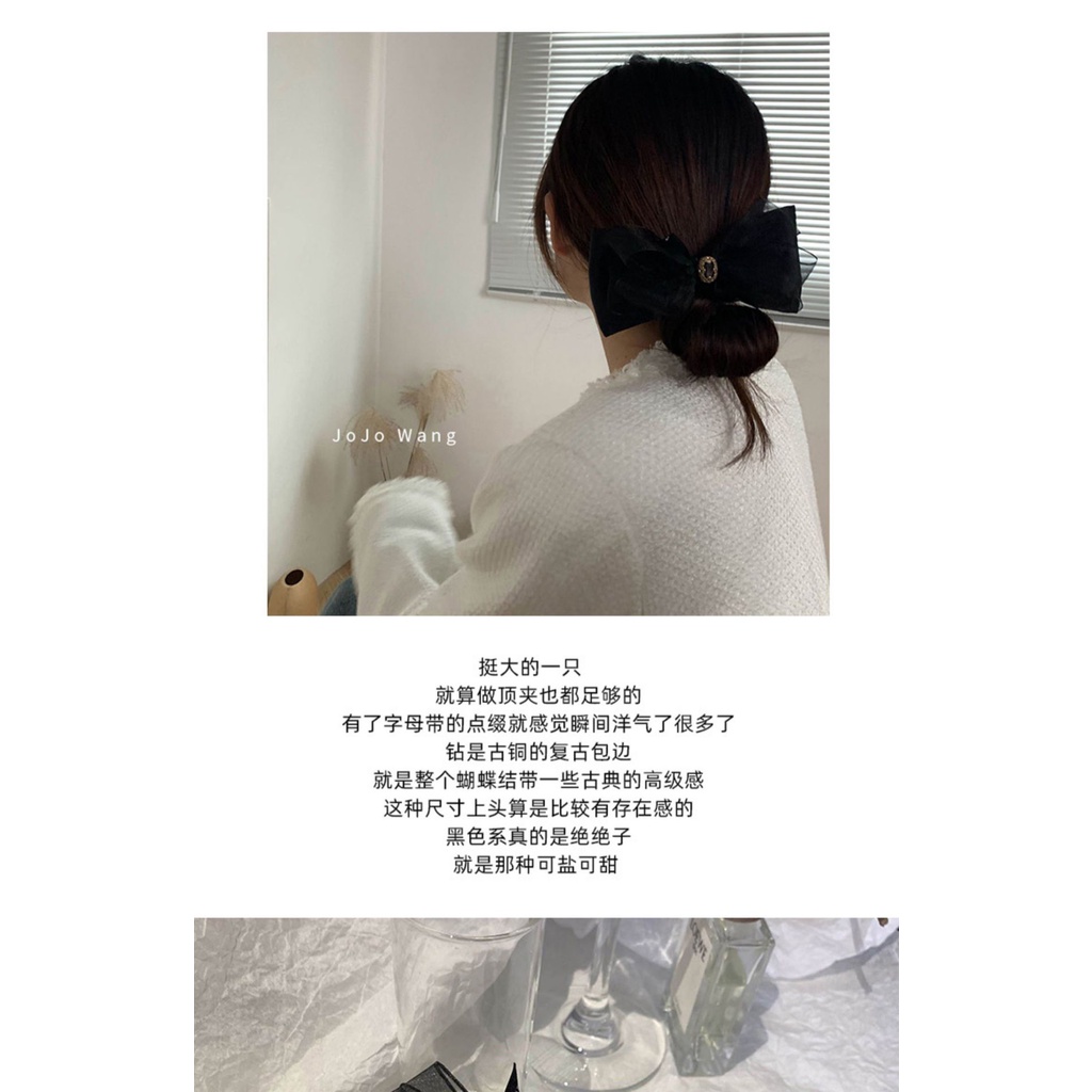 Kẹp Tóc Nơ In Chữ Phong Cách Phương Tây Dành Cho Nữ